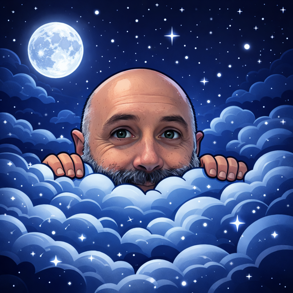 Casen in the moonlit clouds